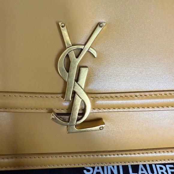 Saint Laurent Camel Leather YSL Monogram Flap Bag - Picture 5 of 7